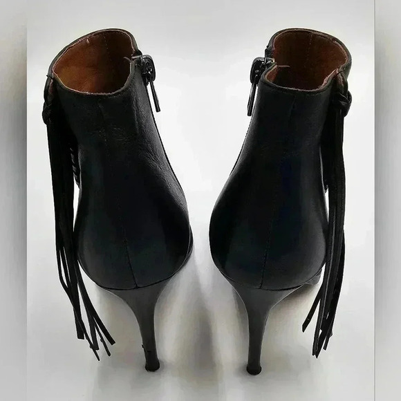 Coach Lolita Black Leather Bootie with Fringe Womens Size 6 - Picture 6 of 12